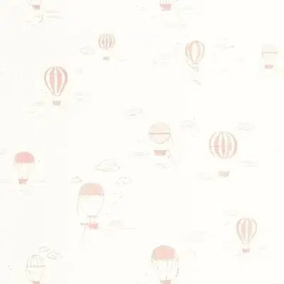 Papel pintado de globos aerostáticos en color rosa Balloons in the Clouds 200854334