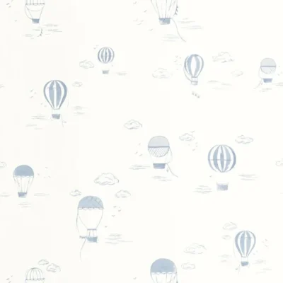 Papel pintado de globos aerostáticos en color azul Balloons in the Clouds 200856666