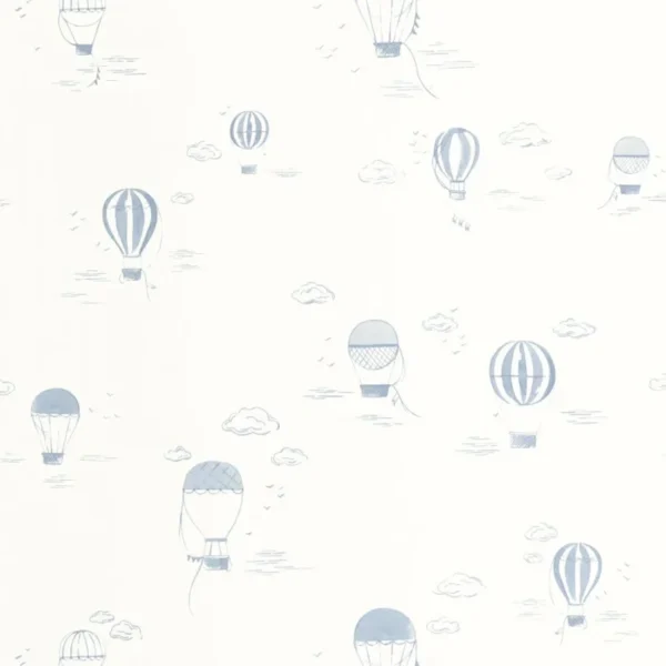 Papel pintado de globos aerostáticos en color azul Balloons in the Clouds 200856666