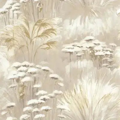Papel pintado de estampado floral en color beige Oyat 200941591