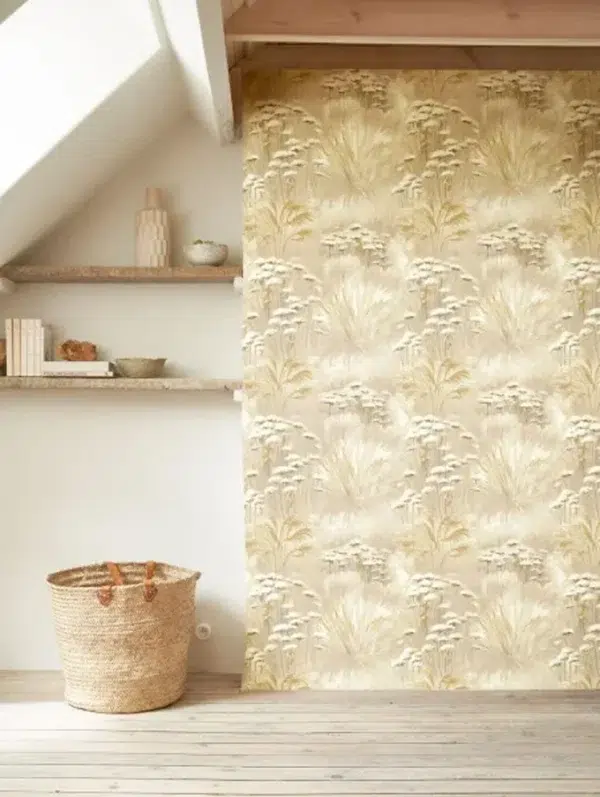 Papel pintado de estampado floral en color marrón Oyat 200948470 - Imagen 4