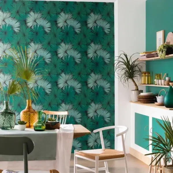 Papel pintado liso en color verde Smile Uni 69866616 - Imagen 14