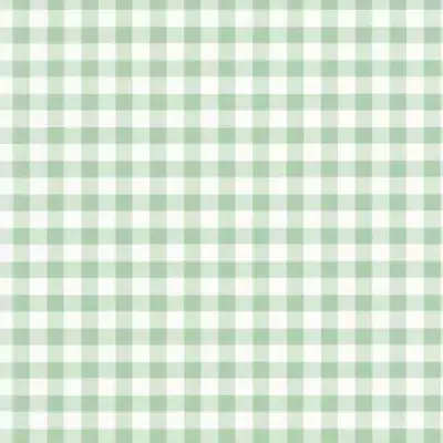 Papel pintado de cuadros en color verde Vichy 89267202