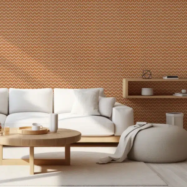 Papel pintado bicolor en color marrón Adderstone HHHW113167 - Imagen 3