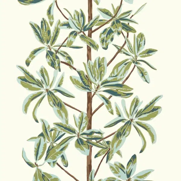 Papel pintado de hojas en color verde Mangrove Tree T45034