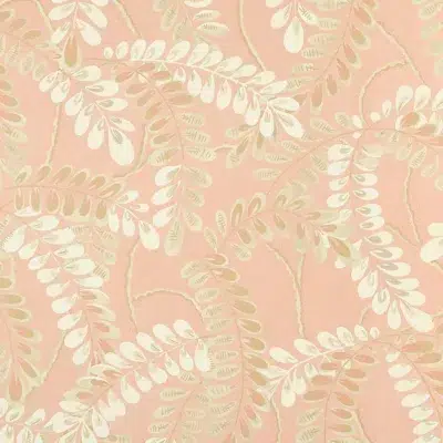 Papel pintado de hojas en color rosa Augusta T45041