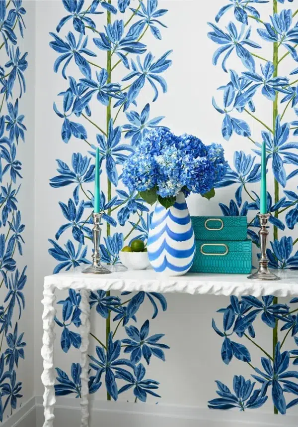 Papel pintado de hojas en color azul Mangrove Tree T45032 - Imagen 4