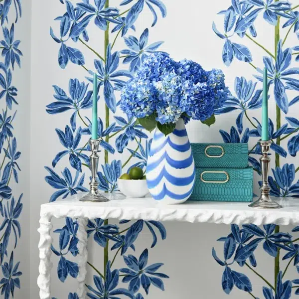 Papel pintado de hojas en color azul Mangrove Tree T45033 - Imagen 4