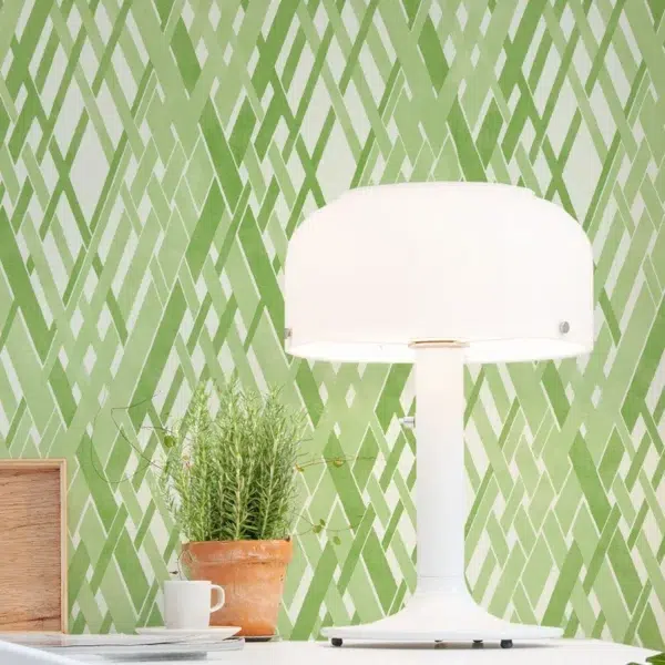 Papel pintado geométrico en color azul Locronan Wide Width HRTW113125 - Imagen 7