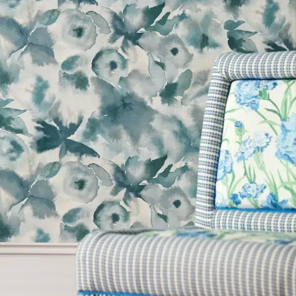 Papel pintado de estampado floral en multicolor Flores Wide Width HRTW113136 - Imagen 7
