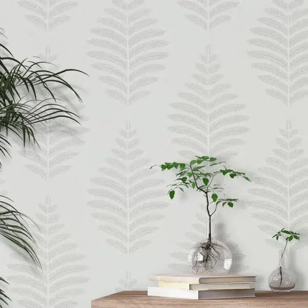 Papel pintado de hojas en color beige Lucielle HPUT111896 - Imagen 9