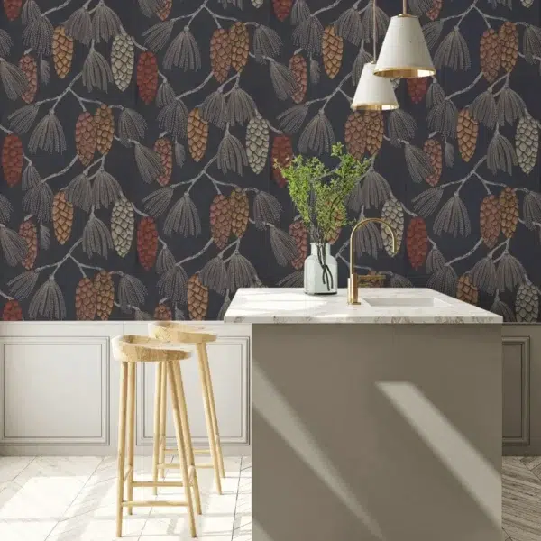 Papel pintado de frutos en color gris Epitome HSTO111502 - Imagen 9