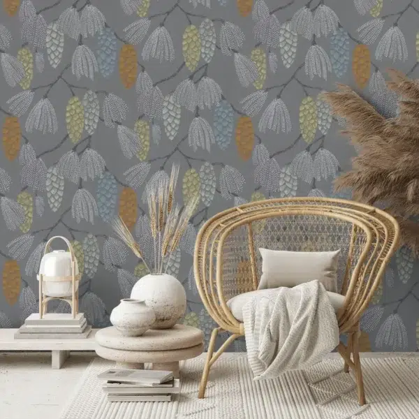 Papel pintado de frutos en color gris Epitome HSTO111502 - Imagen 11