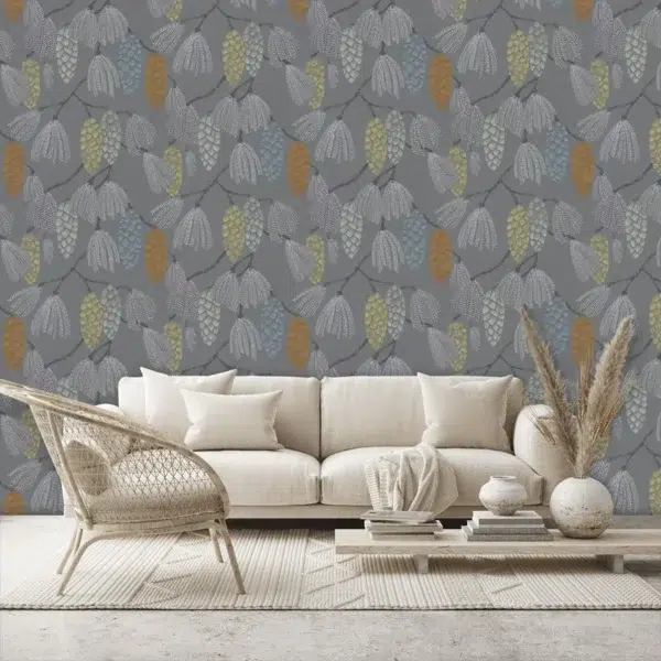 Papel pintado de frutos en color gris Epitome HSTO111502 - Imagen 14