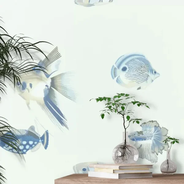 Papel pintado de peces en color gris Kamanu Wide Width HANZ111646 - Imagen 8