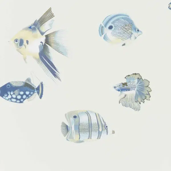 Papel pintado de peces en color gris Kamanu Wide Width HANZ111649