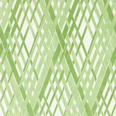 Papel pintado geométrico en color verde Locronan Wide Width HRTW113123