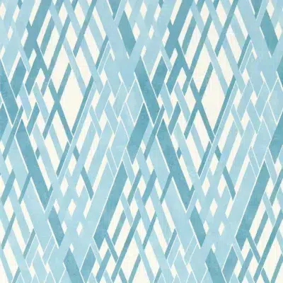 Papel pintado geométrico en color azul Locronan Wide Width HRTW113125