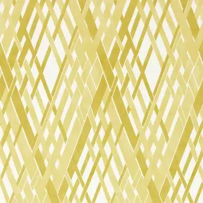 Papel pintado geométrico en color amarillo Locronan Wide Width HRTW113126