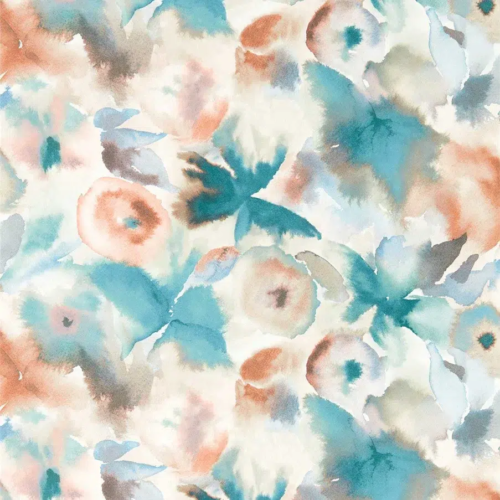 Papel pintado de estampado floral en multicolor Flores Wide Width HRTW113136