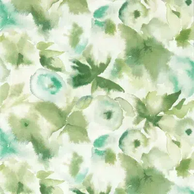Papel pintado de estampado floral en color verde Flores Wide Width HRTW113137