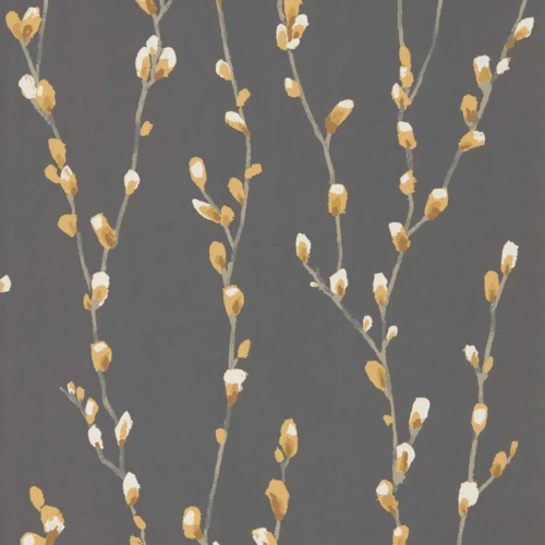 Papel pintado de flores en color gris Salice HSTO111468