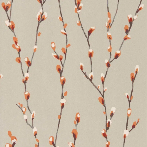 Papel pintado de flores en color beige Salice HSTO111470
