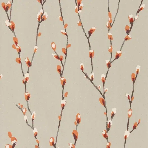 Papel pintado de flores en color beige Salice HSTO111470