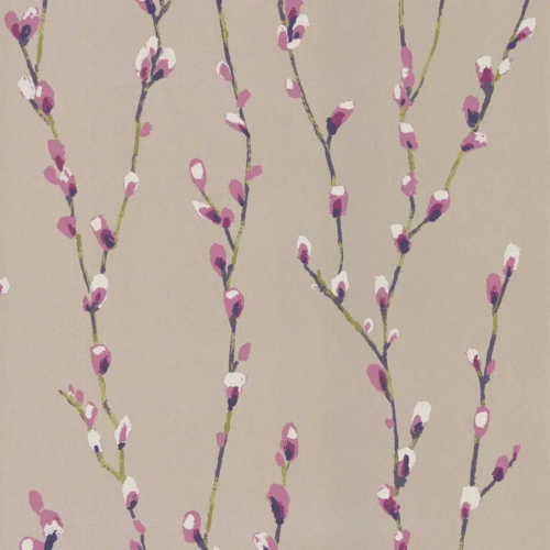 Papel pintado de flores en color beige Salice HSTO111472