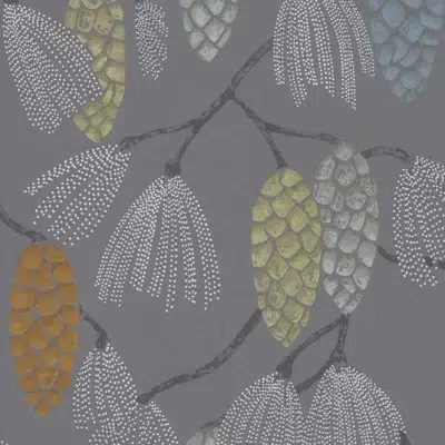 Papel pintado de frutos en color gris Epitome HSTO111500