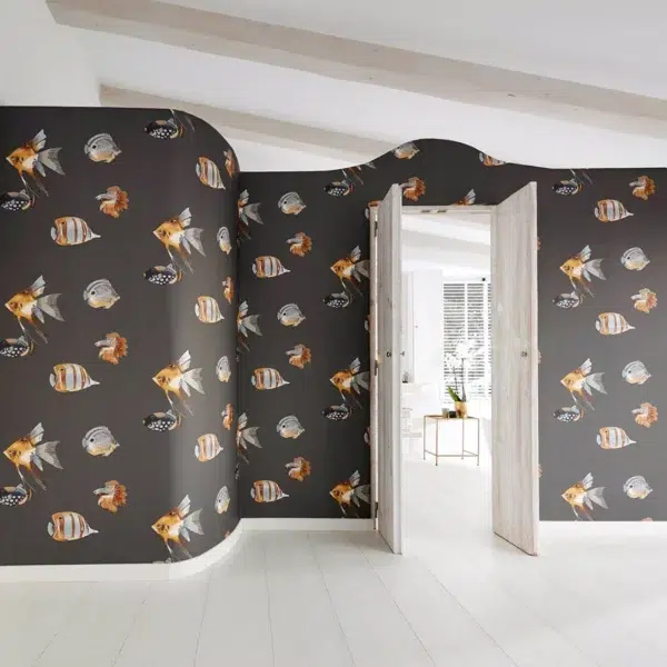 Papel pintado de peces en color beige Kamanu Wide Width HANZ111647 - Imagen 20