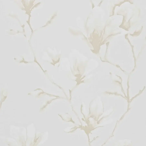 Papel pintado de flores en color beige Lotus Wide Width HMOW110877