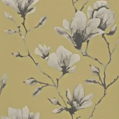 Papel pintado de flores en color verde Lotus Wide Width HMOW110879