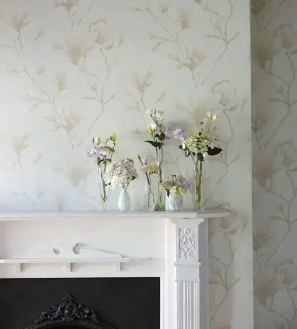 Papel pintado de flores en color negro Lotus Wide Width HMOW110878 - Imagen 7