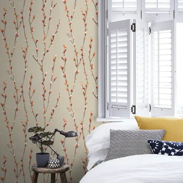 Papel pintado de flores en color gris Salice HSTO111468 - Imagen 16