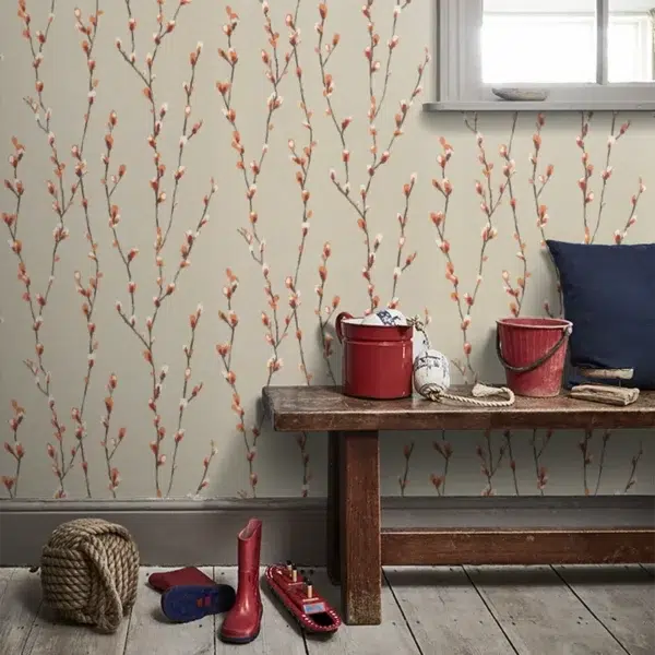 Papel pintado de flores en color gris Salice HSTO111468 - Imagen 19