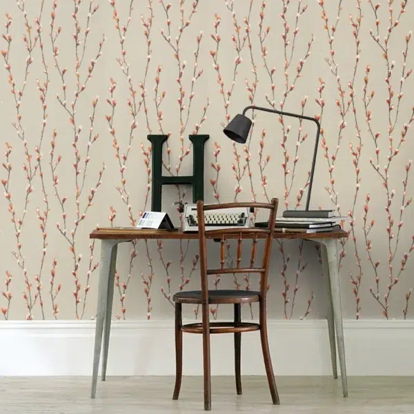 Papel pintado de flores en color gris Salice HSTO111468 - Imagen 21