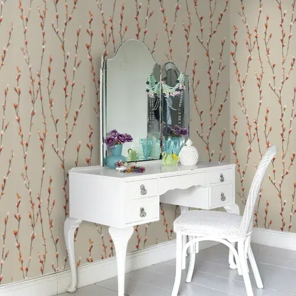 Papel pintado de flores en color gris Salice HSTO111468 - Imagen 22