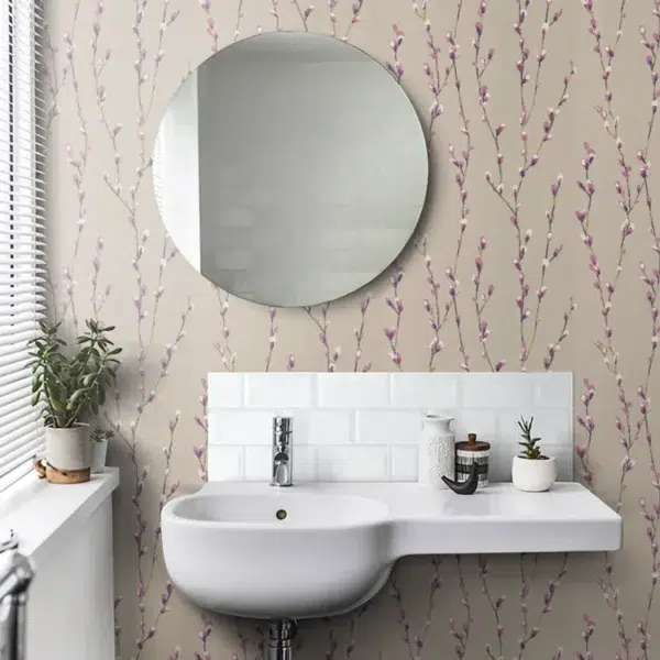 Papel pintado de flores en color gris Salice HSTO111468 - Imagen 35