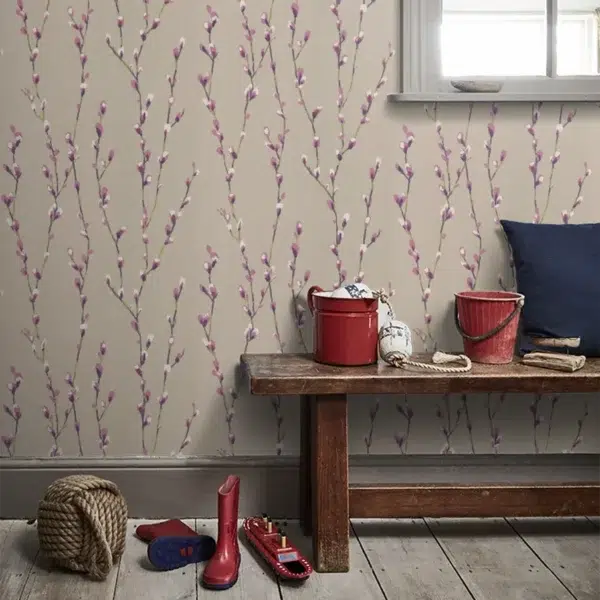 Papel pintado de flores en color gris Salice HSTO111468 - Imagen 34