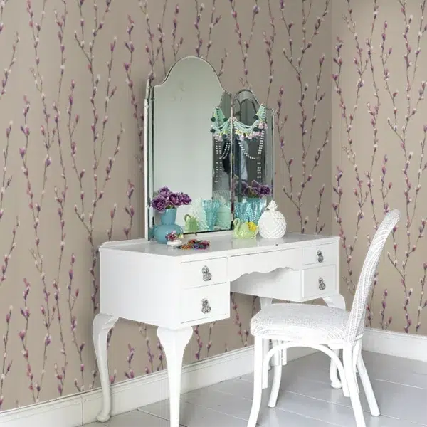 Papel pintado de flores en color gris Salice HSTO111468 - Imagen 32