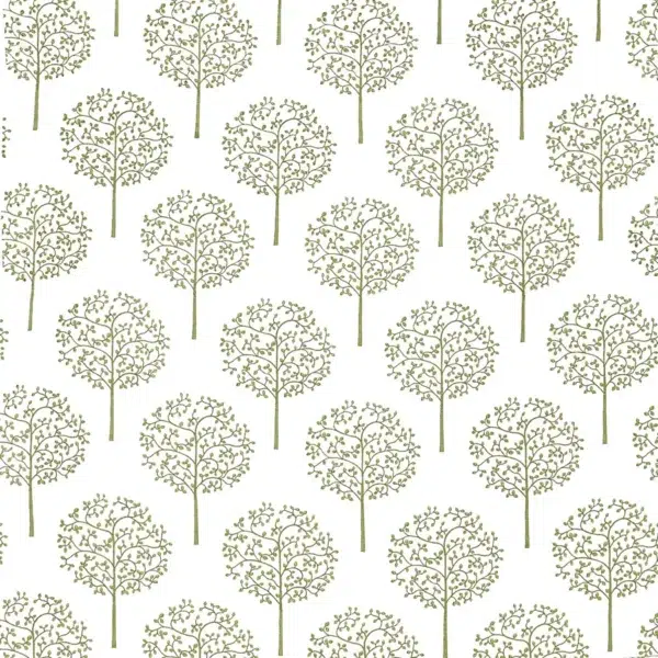 Tela bordada con dibujo de árboles en color verde Ernest 4096/616