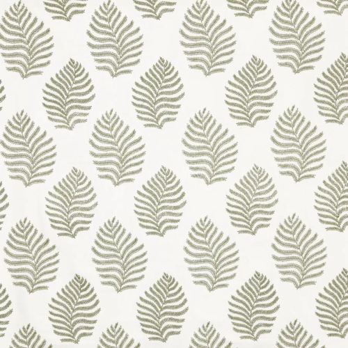 Tela bordada de hojas en color verde Milne 4097/616