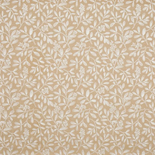 Tela bordada con dibujo de hojas en color marrón Charlotte 4098/525