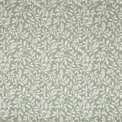 Tela bordada con dibujo de hojas en color verde Charlotte 4098/616