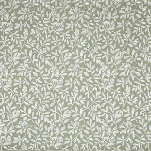Tela bordada con dibujo de hojas en color verde Charlotte 4098/616