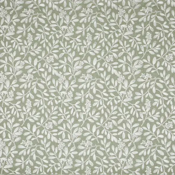 Tela bordada con dibujo de hojas en color verde Charlotte 4098/616