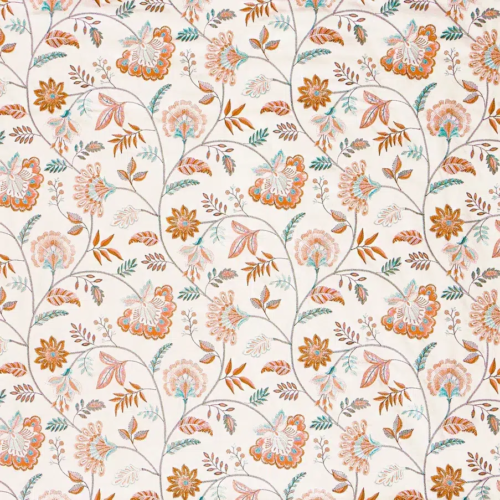 Tela bordada de estampado floral en color rojo Louisa 4099/403