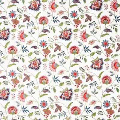 Tela bordada de estampado floral en color rosa Louisa 4099/725