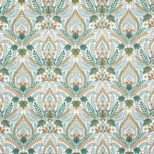 Tela estampado floral color verde Script 8794/616